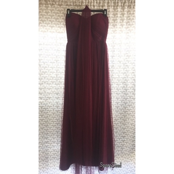 Jenny Yoo Annabelle Dress in Black Cherry - Picture 4 of 7